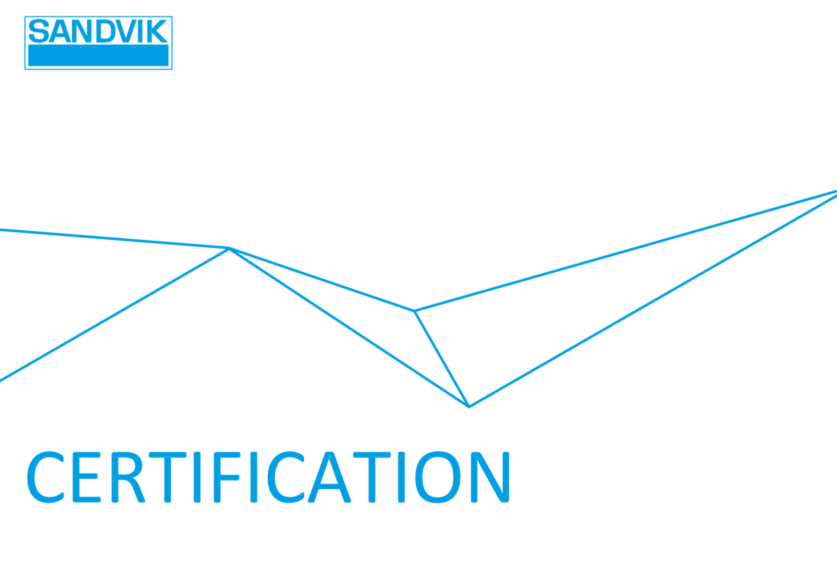 HT Laserille Sandvikin Certification